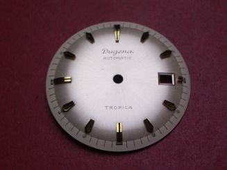 Dugena Tropica Zifferblatt, Ø 30,6mm, creme/goldfarben, mit Datum 