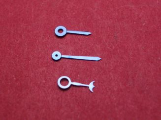 Cartier Zeigersatz, Stahl, gebläut, für Santos Galbée PM, Kal. 019 & techn. Referenzen: 0181, 0183, VA110008 