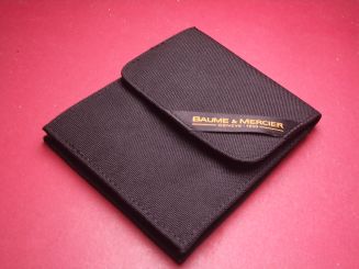 Baume & Mercier Uhrentasche, schwarz, 10,5cm x 12,5cm, neu 