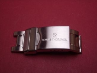 Revue Thommen Faltschließe mit Verlängerungsfunktion, Stahl, 16mm, NOS (New Old Stock) 