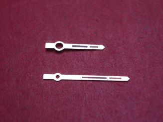 Zeigersatz, gelb, Maße: Stunde Ø 150 Länge 8,4mm, Minute Ø 80 Länge 13,2mm 
