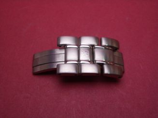 Revue Thommen Faltschließe, Stahl, 18mm, mit einem Extra-Glied, NOS (New Old Stock) 