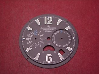 Jaeger-LeCoultre Zifferblatt, Ø 32,4mm, schwarz/weiß/blau, für Compressor Chronograph 160T25, gebraucht 
