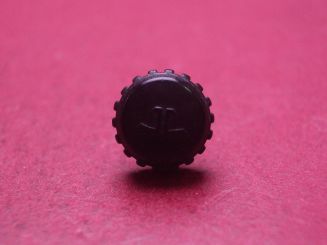 Jaeger-LeCoultre Krone, Stahl/schwarz, Ø 8mm, Höhe 4mm, Gesamthöhe 10mm, für Compressor Chronograph 160T25, gebraucht 