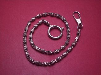 Taschenuhrkette, Länge 36,5cm, gebraucht 