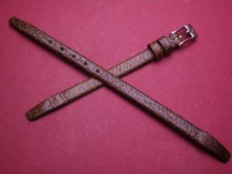 Graf Vintage-Uhren-Armband, Kamelleder, 6mm im Verlauf auf 6mm, für feste Stege, Farbe: braun 