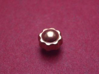 Uhrenkrone, rosé, Ø 5,4mm, Höhe 4,8mm, mit Tubus Außen-Ø 2,5mm 