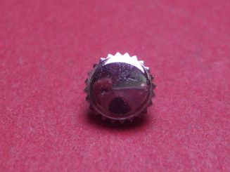 Uhrenkrone, weiß, Ø 5,6mm, Höhe 2,8mm, Gewinde 0,9mm 