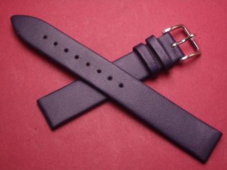 Hirsch Uhren-Armband, Kalbsleder, 15mm im Verlauf auf 14mm, Farbe: dunkelblau 