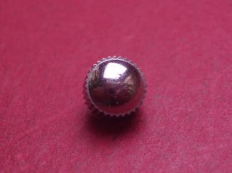 Uhrenkrone, weiß, verschraubt, Ø 6,0mm, Höhe 5,5mm, Gewinde 0,9mm 
