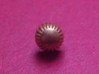 Uhrenkrone, gelb, verschraubt, Ø 5,3mm, Höhe 6,0mm, Gewinde 0,9mm 