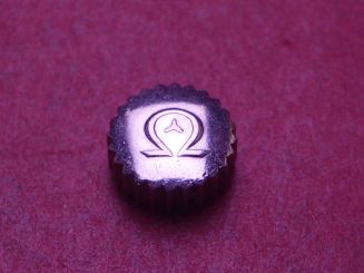 Omega Krone, Stahl, Ø 6,3mm, Höhe 3,2mm, Gewinde 0,9mm, mit innenliegender Dichtung 