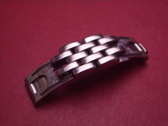 Cartier Faltschließe, Stahl, 12mm, mit Anschlussgliedern, gebraucht 