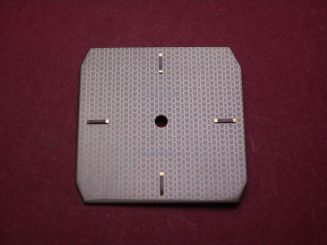 Omega Zifferblatt, ca. 24,7mm x 25,0mm, gold/taupe mit goldfarbenen Inlays, für Constellation 