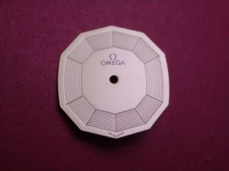 Omega Zifferblatt, ca. 21,0mm x 21,8mm, gold 