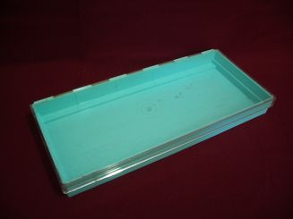 Aufbewahrungs-, /Transport- / oder Sortierbox aus Kunststoff, 29,5cm x 13,5cm x 3cm, 1 Fach, gebraucht 