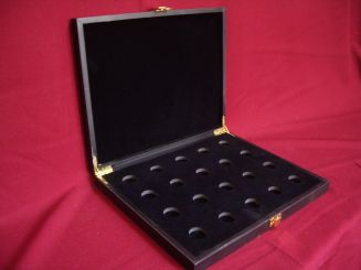 Aufbewahrungs-, /Transport- / oder Sortierbox, 30cm x 24,5cm x 4cm, 20 Fächer Ø 24mm, gebraucht 