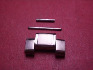 Omega Armbandglied, Stahl, 18mm, mit Stift und Hülse, neu 