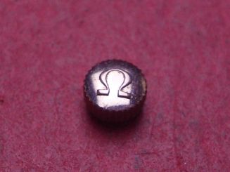 Omega Krone, Stahl, Ø 4,0mm, Höhe 2,5mm, Gewinde 0,9mm 
