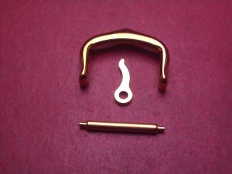 Cartier Dornschließe, Messing Goldauflage 2n, 14mm, neu 