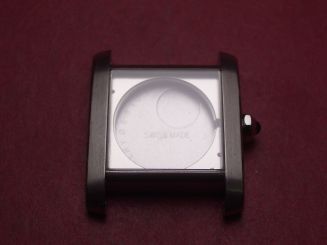 Cartier Gehäuse Stahl, mit Krone, für Tank Francaise MM, Ref. 2465, Seriennummer: 477940TX, neu 