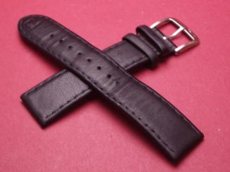 TeNo Lederarmband, 20mm im Verlauf auf 18mm, Farbe: schwarz matt, Schließe Weißgold 750/18K, getragen 