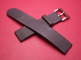 TeNo Kautschukarmband, 20mm, Farbe: schwarz, Schließe Weißgold 750/18K, getragen 