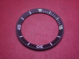 IWC Lünette, Ø 35,4mm, schwarz matt/weiß, neu 