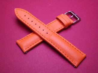Barington Lederarmband, Kalb, 20mm im Verlauf auf 18mm, Farbe: orange, getragen 