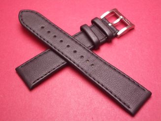 TeNo Lederarmband, 20mm im Verlauf auf 18mm, Farbe: schwarz, Schließe Weißgold 750/18K 