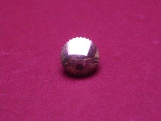 Krone, Stahl, roségoldfarben, glänzend, Ø 6,40mm, Gesamthöhe 2,9mm, Gewinde 1,2mm 
