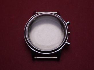 Valjoux 7733 Chronographgehäuse, verchromt, ohne Krone, mit Drückern, Ø 36,3mm 