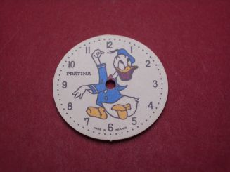 Prätina Vintage Zifferblatt mit Donald Duck, Ø 23,9mm, NOS (New Old Stock) 