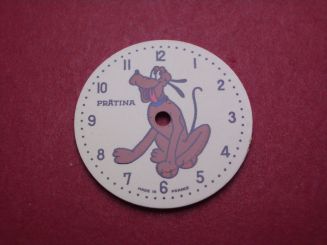 Prätina Vintage Zifferblatt mit Pluto, Ø 23,9mm, NOS (New Old Stock) 