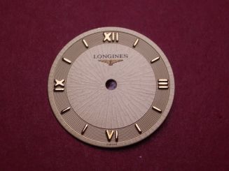 Longines Zifferblatt, Ø 20,0mm, gold mit goldfarbenen Inlays 
