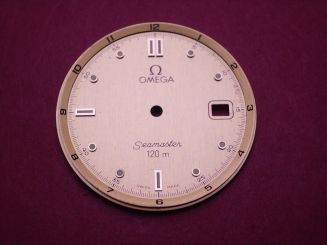 Omega Zifferblatt, Ø 28,5mm, goldfarben 