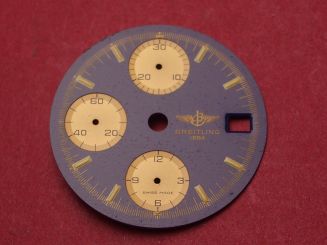 Breitling Zifferblatt, Ø 28,6mm, blau/gold, gebraucht 
