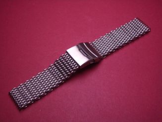 Metall-Uhren-Armband, 22mm, Länge 16,7cm, mit Faltschließe 