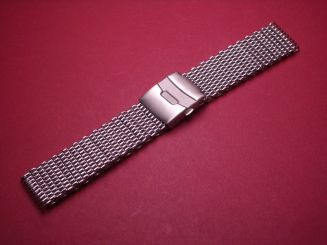 Metall-Uhren-Armband, 24mm, Länge 18cm, mit Faltschließe 