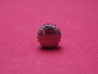 IWC Krone, Stahl, verschraubt, Ø 6,1mm, Höhe 7,0mm, mit Fischsymbol 