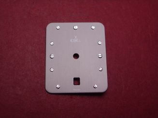 Ebel Zifferblatt, 22,2mm x 18,1mm, anthrazit mit silberfarbenen Inlays 