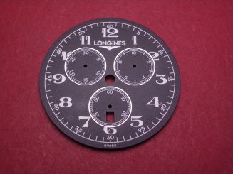 Longines Zifferblatt, Ø 36,9mm, schwarz/weiß 
