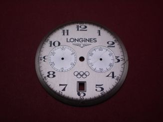 Longines Zifferblatt, Ø 37,0mm, silber, leicht beschädigt 