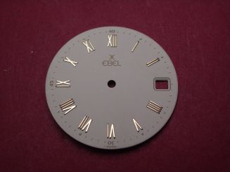 Ebel Zifferblatt, Ø 27,7mm, creme mit goldfarbenen Inlays 