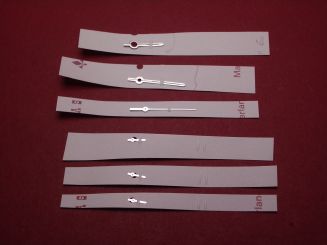 Breitling Zeigersatz, Stahl, mit Leuchtmasse 