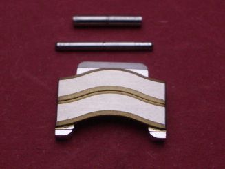 Ebel Sport Armband-Glied Link, 12mm, flach ,Stahl/Gold mit Stift und Hülse 