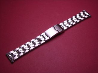 Metall-Uhren-Armband, 20mm-16mm, Länge 17,5cm, mit Faltschließe 