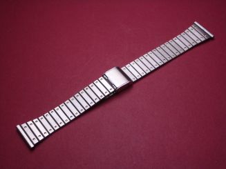 Metall-Uhren-Armband, 20mm-15mm, Länge 16cm, mit Faltschließe 