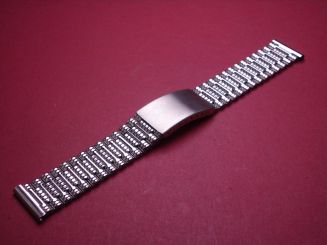 Metall-Uhren-Armband, 20mm-18mm, Länge 16,5cm, mit Faltschließe 