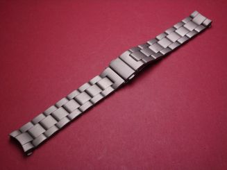 Metall-Uhren-Armband, 19,5mm, Länge 18,5cm, mit Faltschließe 